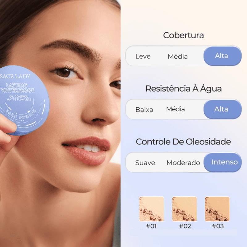 Pó Facial Anti-Rugas e Anti-Oleosidade - SACE LADY [Compre 1 & Leve 2] + Brindes Position 3