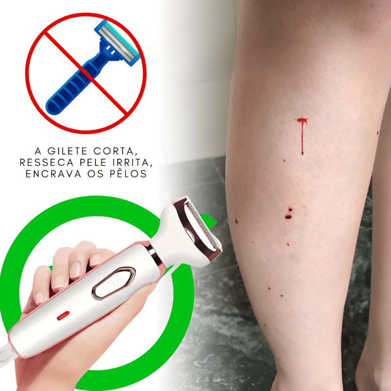 Depilador Elétrico 4 em 1 - DermaBelle® + Brindes Position 4