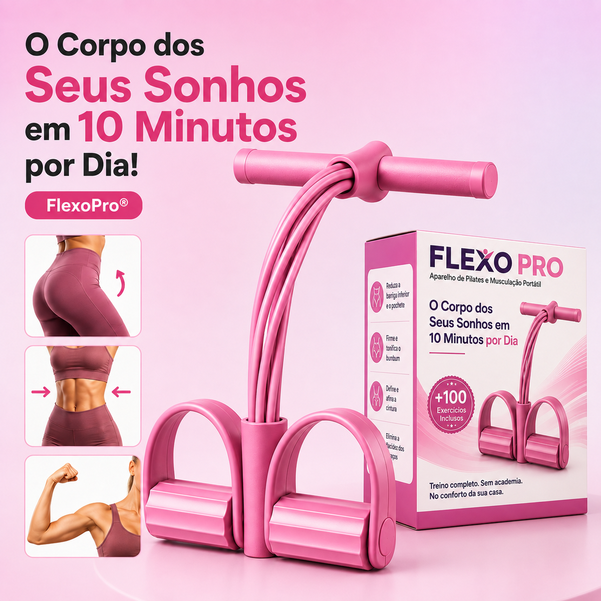 Aparelho de Treino em Casa - FlexoPro® + Brinde